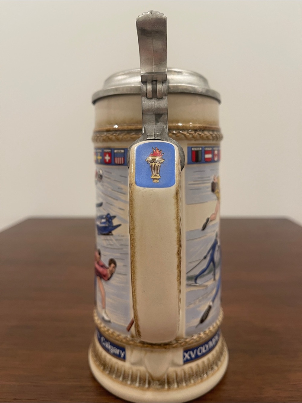 Vintage 1988 Anheuser Busch Beer Stein Winter Olympic Games - Picture 5 of 7
